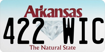 AR license plate 422WIC