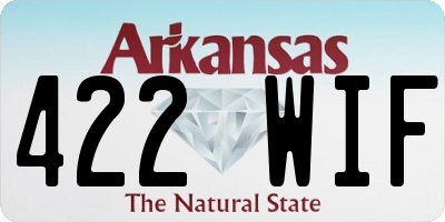 AR license plate 422WIF