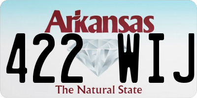 AR license plate 422WIJ