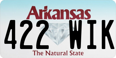 AR license plate 422WIK