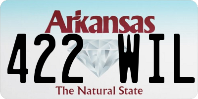 AR license plate 422WIL