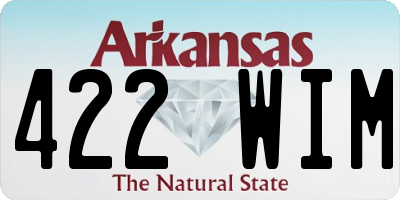 AR license plate 422WIM