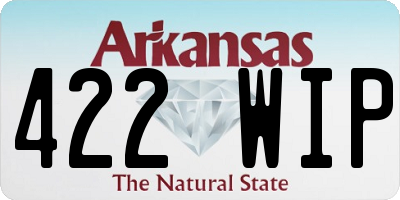 AR license plate 422WIP