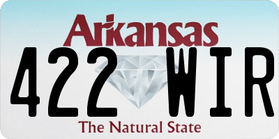 AR license plate 422WIR
