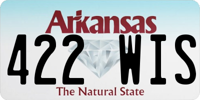 AR license plate 422WIS