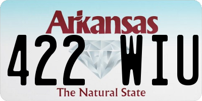 AR license plate 422WIU