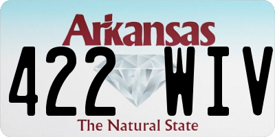 AR license plate 422WIV