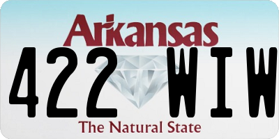AR license plate 422WIW