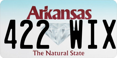 AR license plate 422WIX