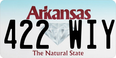 AR license plate 422WIY