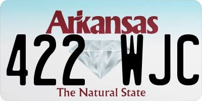 AR license plate 422WJC