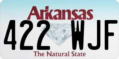 AR license plate 422WJF