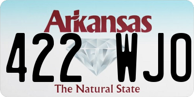 AR license plate 422WJO