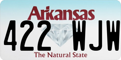 AR license plate 422WJW