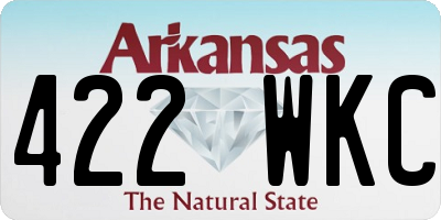 AR license plate 422WKC