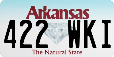 AR license plate 422WKI