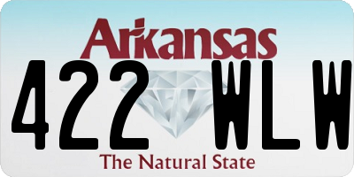 AR license plate 422WLW