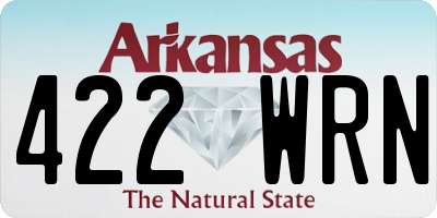 AR license plate 422WRN