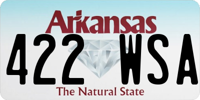 AR license plate 422WSA