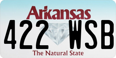 AR license plate 422WSB