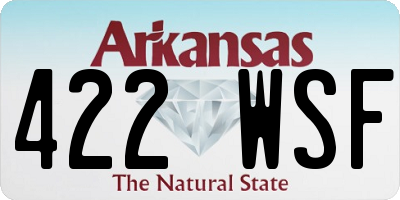 AR license plate 422WSF