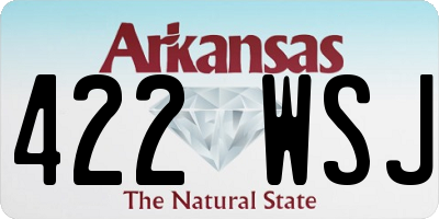 AR license plate 422WSJ