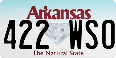 AR license plate 422WSO
