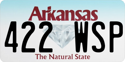 AR license plate 422WSP