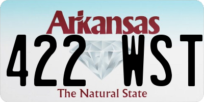 AR license plate 422WST