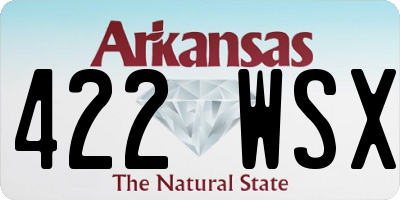 AR license plate 422WSX