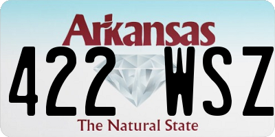 AR license plate 422WSZ