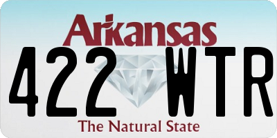 AR license plate 422WTR