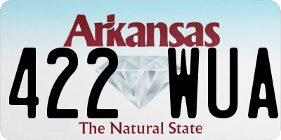 AR license plate 422WUA