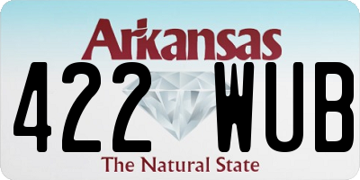 AR license plate 422WUB