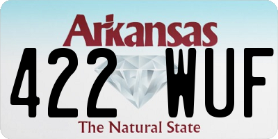 AR license plate 422WUF