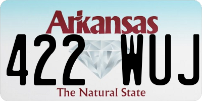 AR license plate 422WUJ