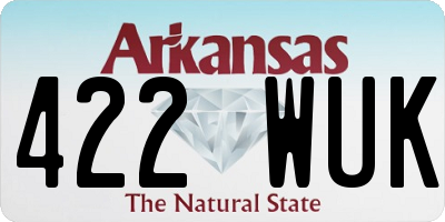 AR license plate 422WUK