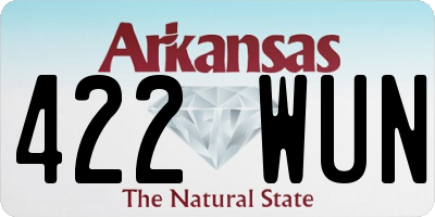 AR license plate 422WUN