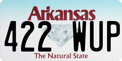 AR license plate 422WUP