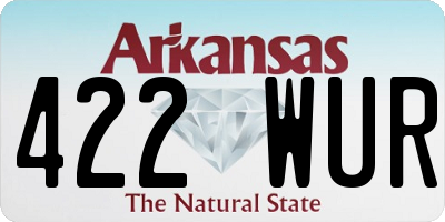 AR license plate 422WUR