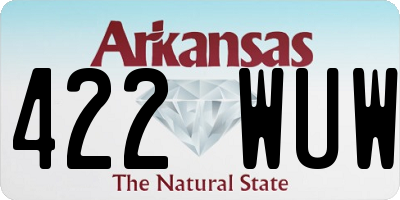 AR license plate 422WUW