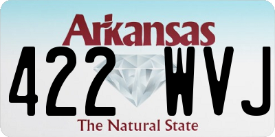 AR license plate 422WVJ