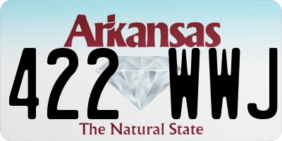 AR license plate 422WWJ