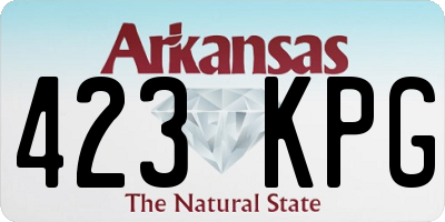 AR license plate 423KPG