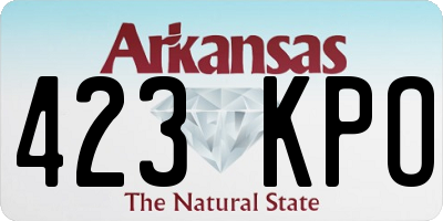 AR license plate 423KPO