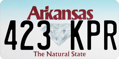 AR license plate 423KPR