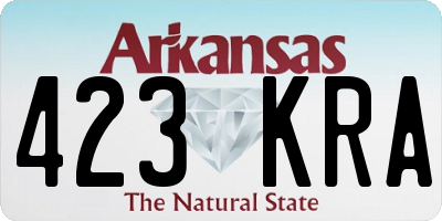 AR license plate 423KRA