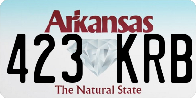 AR license plate 423KRB