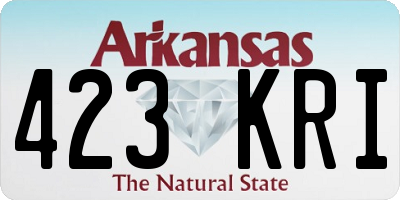 AR license plate 423KRI