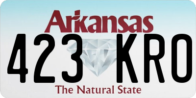 AR license plate 423KRO